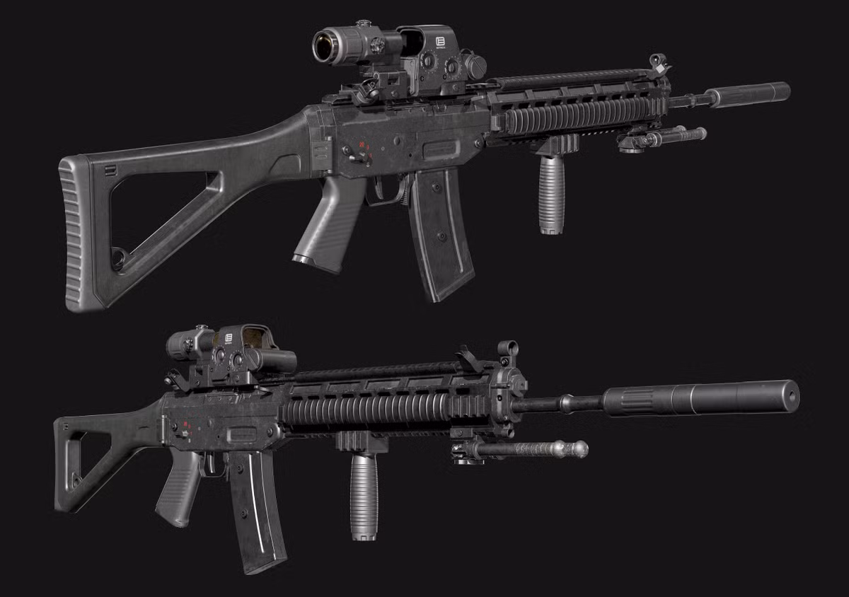 Dòng súng trường tiến công tinh hoa tiếp theo là SG 550 của Thụy Sĩ. SG 550 được biết đến với độ chính xác rất cao; đây là một thiết kế kết hợp giữa thiết kế kiểu súng trường tiến công của phương Tây và AK của Nga.