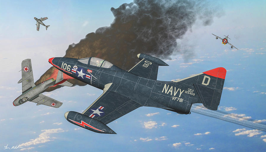 Trận chiến diễn ra quyết liệt trong khoảng 8 phút trên bầu trời. Bất chấp việc MiG có tốc độ cao và cơ động hơn, các phi công Mỹ vẫn kịp xoay xở, duy trì thế chủ động. Mỹ đã bắn rơi 3 tiêm kích MiG-15, còn một chiếc rút lui với khói đen dày đặc đằng đuôi.