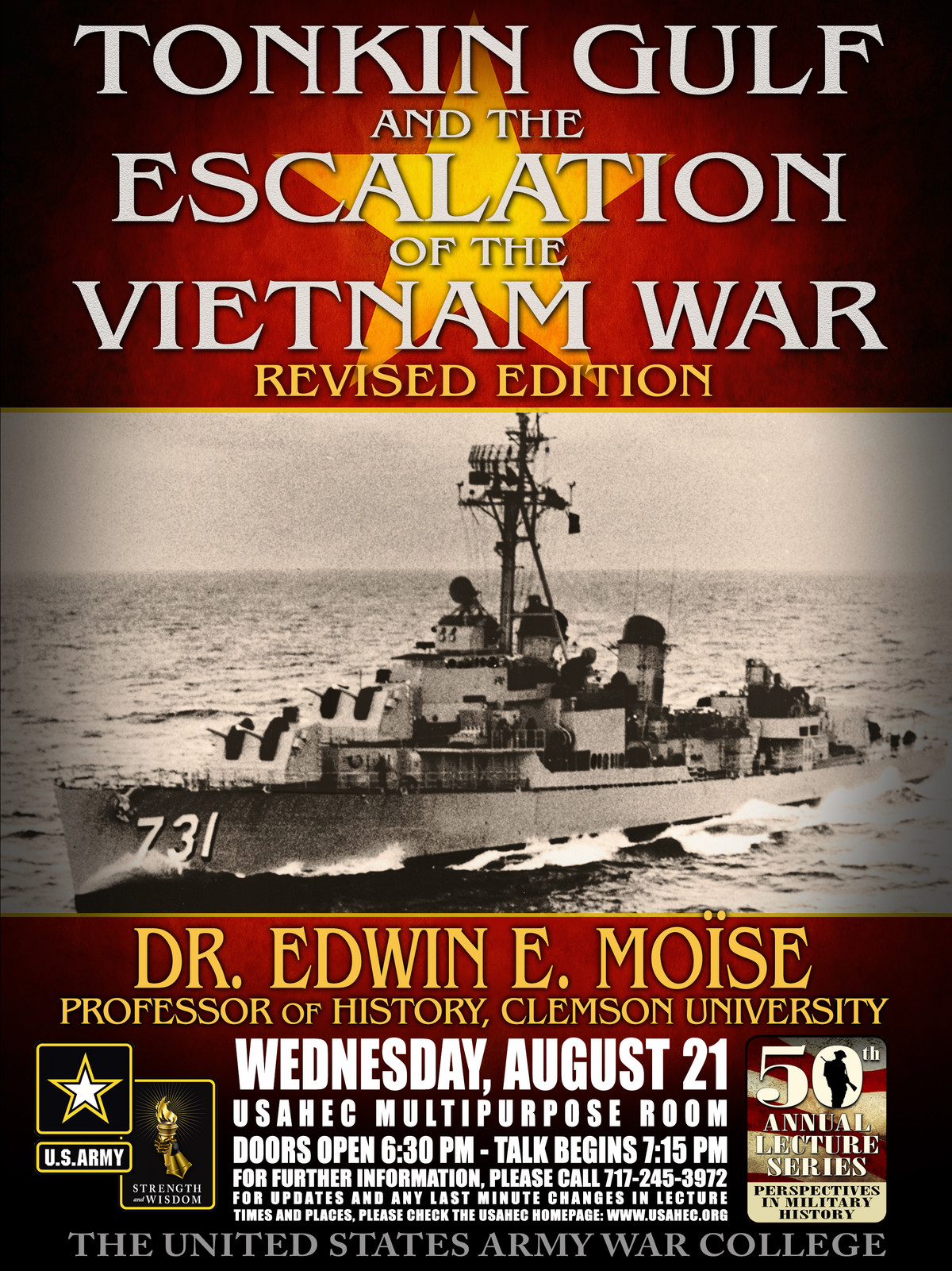 Cuối năm 2004, tại Mỹ phát hành cuốn sách “Tonkin Gulf and the Escalation of the Vietnam War” (tạm dịch: Vịnh Bắc Bộ và sự leo thang chiến tranh ở Việt Nam) của tác giả Edwin E. Moïse mô tả chi tiết các sự kiện diễn ra từ đêm ngày 4/8/1964, khi tàu khu trục Maddox và Turner Joy của Mỹ loan tin bị ngư lôi của Bắc Việt Nam tấn công tại Vịnh Bắc Bộ.