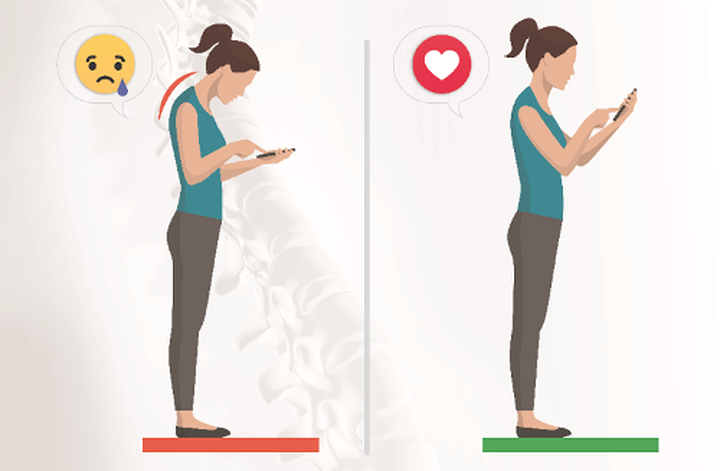 Cách bạn cầm điện thoại di động: Một nghiên cứu mới được công bố trên tạp chí Surgical Technology International thấy rằng việc sử dụng điện thoại di động có thể tăng áp lực lên cột sống của một người, tùy thuộc vào góc mà người đó cầm điện thoại. Khi bạn đang nhìn chằm chằm vào màn hình điện thoại của bạn và cúi xuống, tư thế này sẽ gây áp lực lên đĩa đệm cột sống trong thời gian dài.