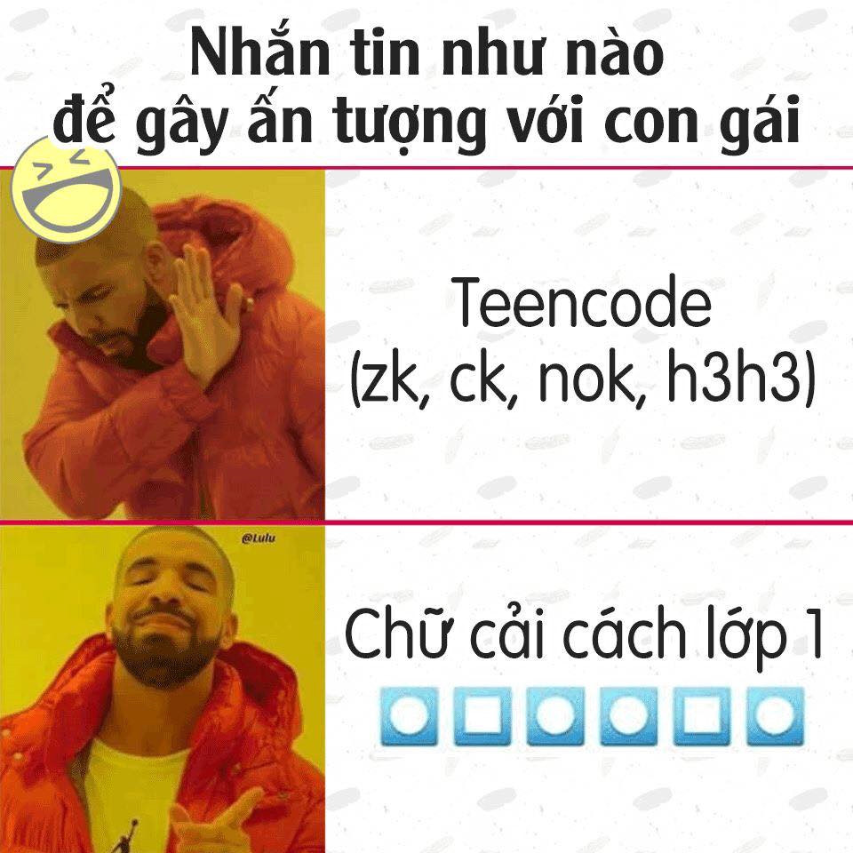 Khắp mạng xã hội, ảnh chế với phần thông tin được viết thành các hình khối vuông, tròn, tam giác tràn ngập. Ảnh: Ổ Hóng Hớt.