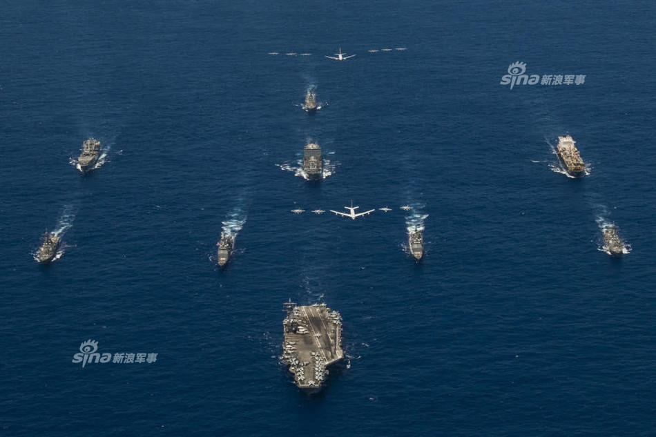 Cuộc tập trận mang tên mã là Valiant Shield-2018. Cuộc tập trận có sự tham gia của tổng cộng 160 máy bay quân sự, 15 tàu chiến và 15.000 quân nhân Mỹ bao gồm cả các lực lượng trên không, trên bộ và trên biển. Nguồn ảnh: Sina.