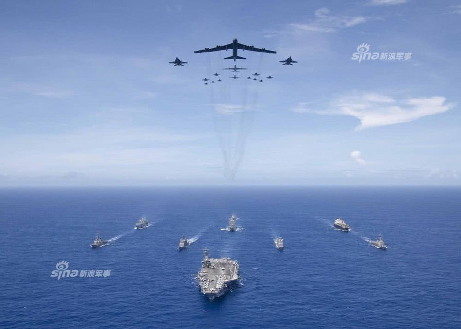 Theo thông tin chính thức từ Hải quân Mỹ hôm 17/9 vừa rồi, lực lượng Hải quân lớn nhất thế giới này đã bắt đầu cuộc tập trận hải quân quy mô lớn diễn ra ở vùng biển Thái Bình Dương, phía Tây đảo Guam. Nguồn ảnh: Sina.