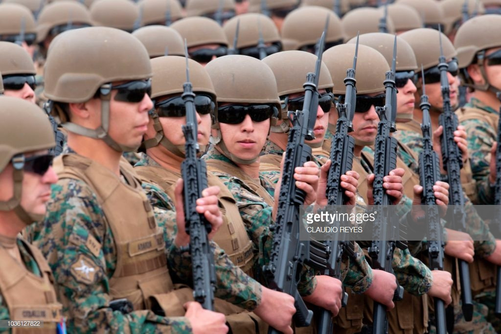 Là một quốc gia có lãnh thổ dài và rất hẹp, Chile thực sự rất khó để có thể sử dụng sức mạnh quân sự khi xảy ra chiến tranh tổng lực ở Nam Mỹ. Nguồn ảnh: Gettyimg.