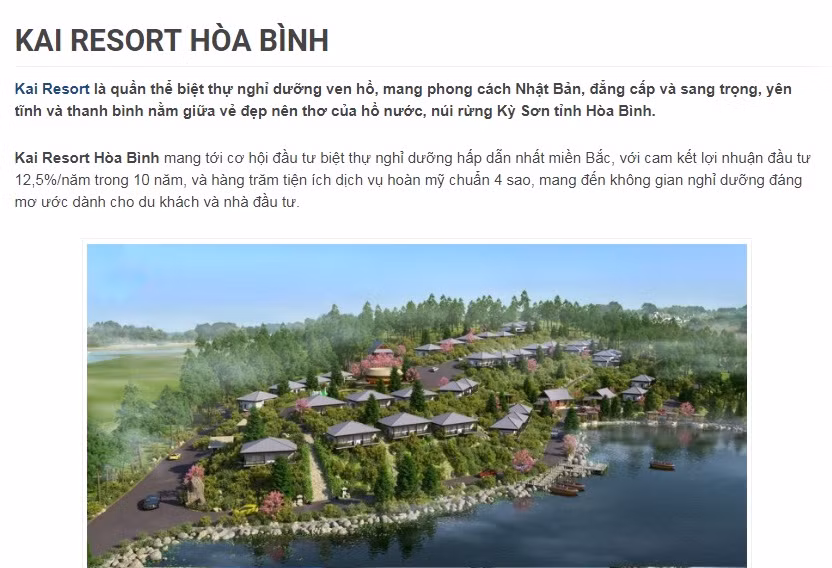 Kai Resort Hoa Binh/Zen Group chua cap phep, o at “loi keo” khach dau tu sai luat?