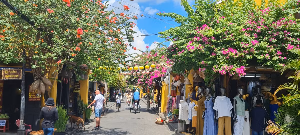 Những con đường ngập tràn sắc hoa.