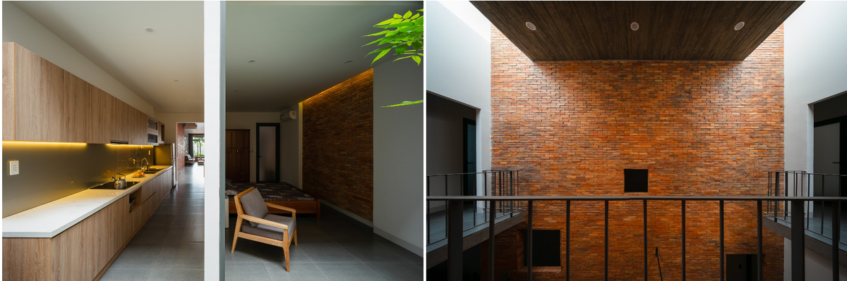 Nhờ hai giếng trời mà người sống trong nhà có thể cảm nhận được thời gian trong ngày, cảm nhận được buổi bình minh với những tia nắng sớm, buổi hoàng hôn với nắng chiều, buổi tối với trăng sao và cả những cơn mưa.