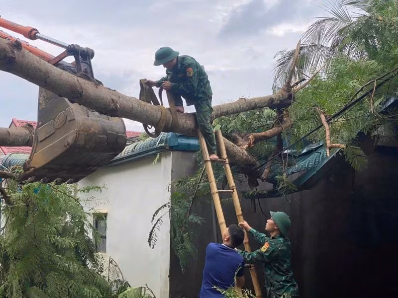 Nha dan o huyen mien nui Thanh Hoa bi toc mai do giong loc