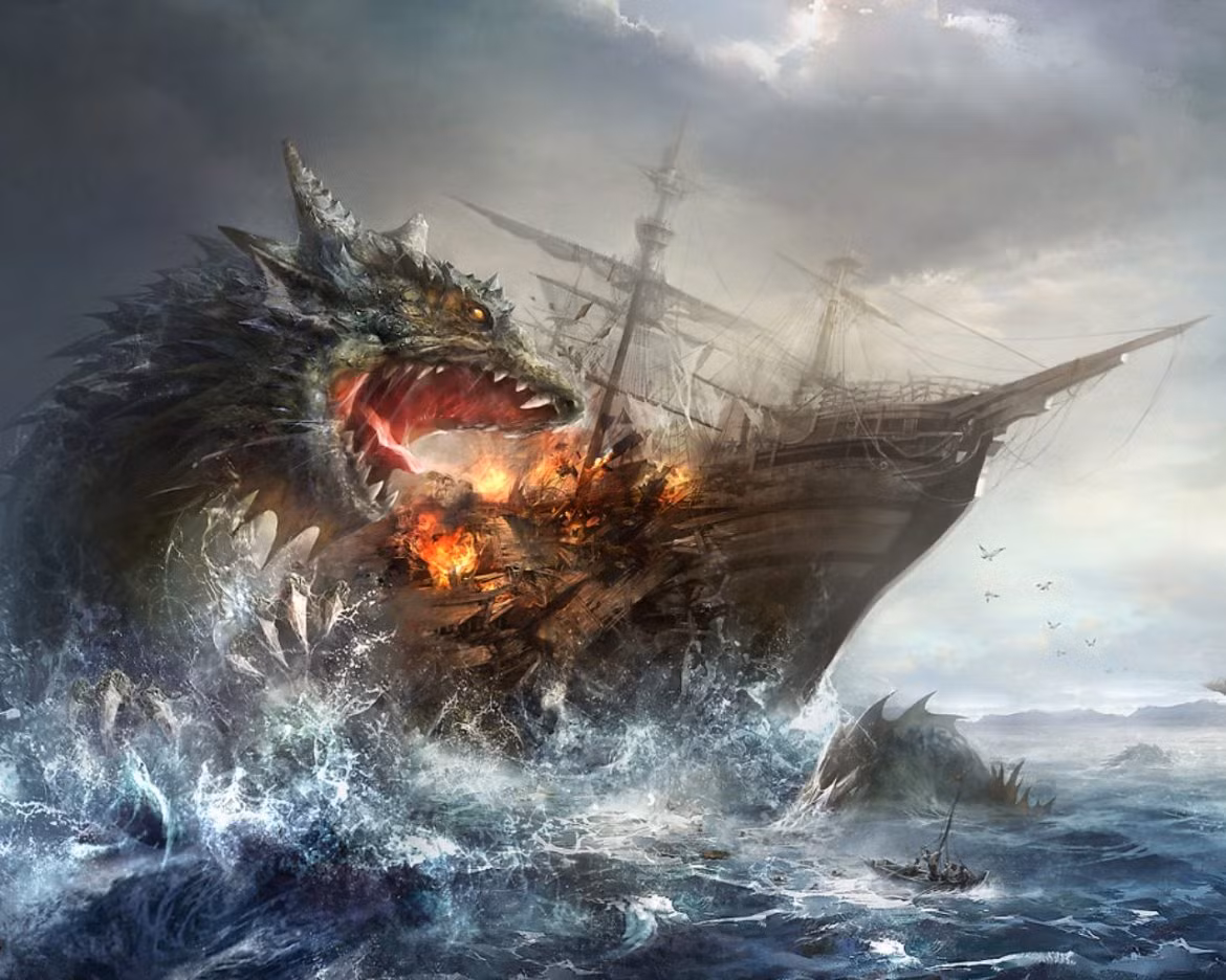 Theo truyền thuyết, con rồng tại vùng biển này có thể gây ra sóng lớn, xoáy nước, cơn bão hay thậm chí là sương mù khiến tàu thuyền đi qua gặp nạn.