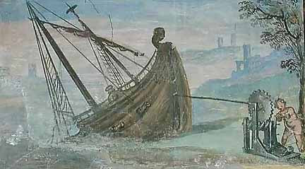 Vũ khí "bàn tay sắt" do nhà toán học lừng danh Archimedes sáng chế ra để bảo vệ thành phố Syracuse trước các cuộc tấn công của hải quân La Mã và trong cuộc chiến Punic lần 2.