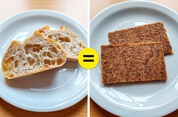 Bánh mì nguyên hạt. Bánh mì nguyên hạt giàu chất xơ song lại chứa nhiều chất bảo quản, lượng muối, đường khá cao. Hơn nữa, nó vẫn chứa lượng bột mì tinh chế, không phải hoàn toàn không có.