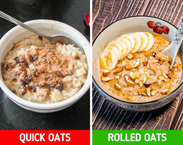  Bột yến mạch ăn liền. Nếu như yến mạch nguyên hạt, yến mạch cán mỏng tốt cho sức khỏe thì yến mạch ăn liền lại rất ít chất xơ. Thêm vào đó, chúng còn được trộn với đường, gia vị để tăng phần hấp dẫn. Điểm bất lợi là ăn nhiều đường có thể khiến lượng đường trong máu tăng, dẫn đến các vấn đề sức khỏe nghiêm trọng.