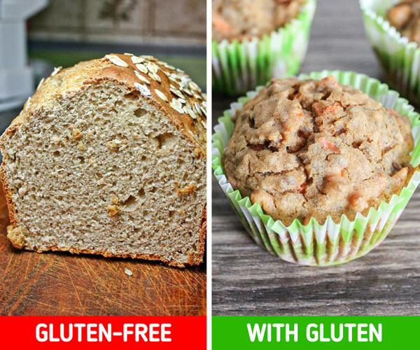 Thực phẩm không chứa gluten. Nhờ tiếp thị tốt, sản phẩm không chứa gluten được cho là thực phẩm "đại bổ", lành mạnh hơn. Tuy nhiên, chúng có xu hướng nhiều đường, muối và chất béo bão hòa so với nguyên bản. Điểm trừ khác của dòng thực phẩm này là chúng ít dinh dưỡng, protein hơn bình thường.