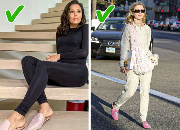 Giày mules. Với mẫu giày mules, bạn có thể kết hợp với quần jean, váy midi, quần âu, quần culottes và váy dạ hội. Nó cũng có thể phối cùng tất lưới để tăng phần hấp dẫn.