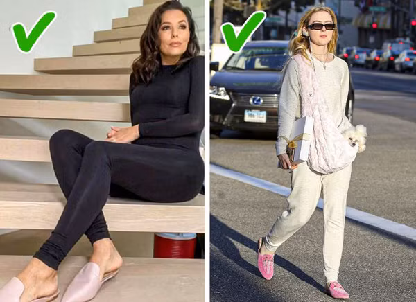 Giày mules. Với mẫu giày mules, bạn có thể kết hợp với quần jean, váy midi, quần âu, quần culottes và váy dạ hội. Nó cũng có thể phối cùng tất lưới để tăng phần hấp dẫn.