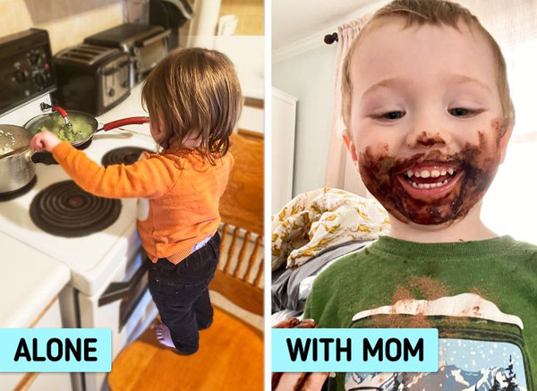 Ngay cả khi mắc lỗi, trẻ biết rằng thể hiện sự tổn thương của mình sẽ được bố mẹ xoa dịu, được bố mẹ đáp ứng thứ mình muốn. Đây cũng chính là lý do trẻ hay “lấn tới” khi ở bên cạnh bố mẹ mình.