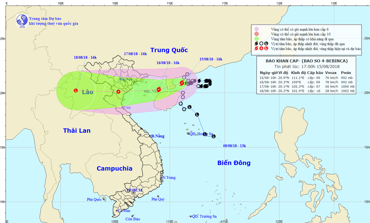 Bao so 4 di thuong, nguy hiem da do bo vinh Bac Bo