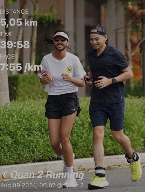 H'hen Niê và Tuấn Khôi thường xuyên chạy bộ cùng nhau.