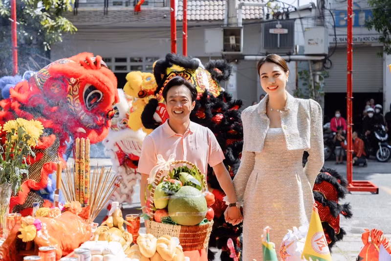 Gương mặt lẫn vóc dáng của Đàm Thu Trang trông đầy đặn hơn trước. Ảnh: FB Đàm Thu Trang.