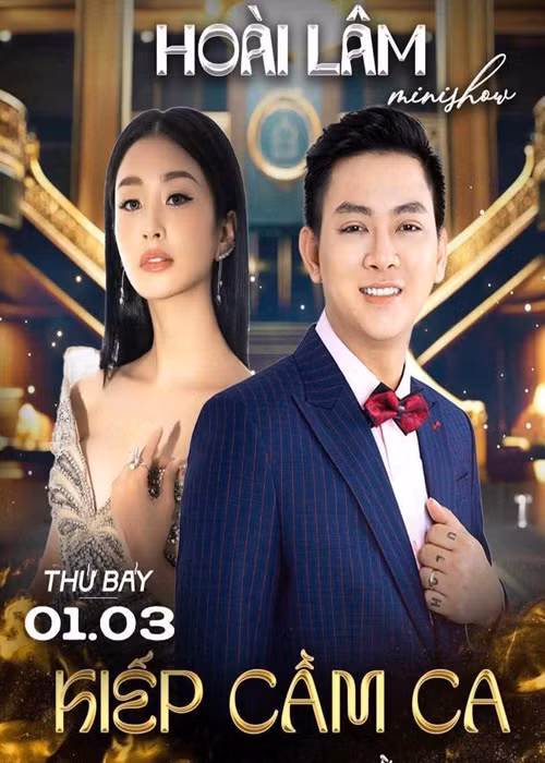 Mới đây, Hoài Lâm chia sẻ hình ảnh thông tin minishow của anh sẽ diễn ra vào ngày 1/3. Ảnh: FB Hoài Lâm.