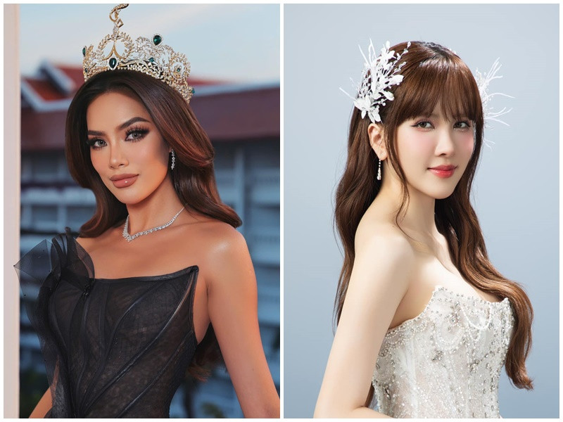 Hoa hậu Lê Hoàng Phương và Thiều Bảo Trâm có những nét đẹp riêng. Ảnh: FB Thiều Bảo Trâm, Lê Hoàng Phương.