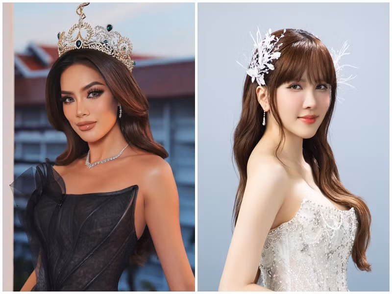 Hoa hậu Lê Hoàng Phương và Thiều Bảo Trâm có những nét đẹp riêng. Ảnh: FB Thiều Bảo Trâm, Lê Hoàng Phương.