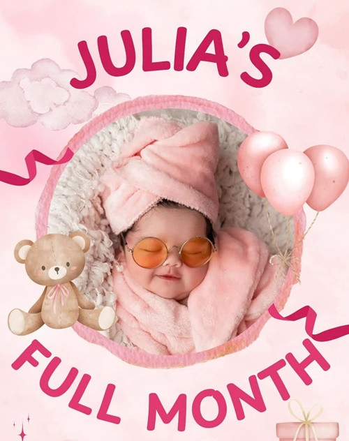 Nhật Kim Anh hé lộ gương mặt ái nữ vào dịp cô nhóc tròn 1 tháng tuổi.