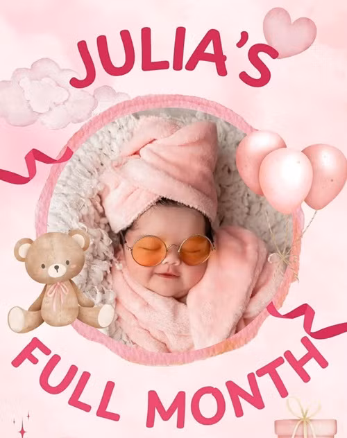 Nhật Kim Anh hé lộ gương mặt ái nữ vào dịp cô nhóc tròn 1 tháng tuổi.