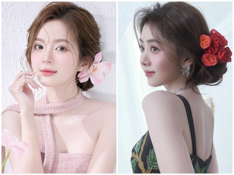 Ngọc Huyền và Đàm Tùng Vận sở hữu chiều cao khiêm tốn nhưng vóc dáng vẫn cuốn hút. Ảnh: Weibo Đàm Tùng Vận, FB Ngọc Huyền.