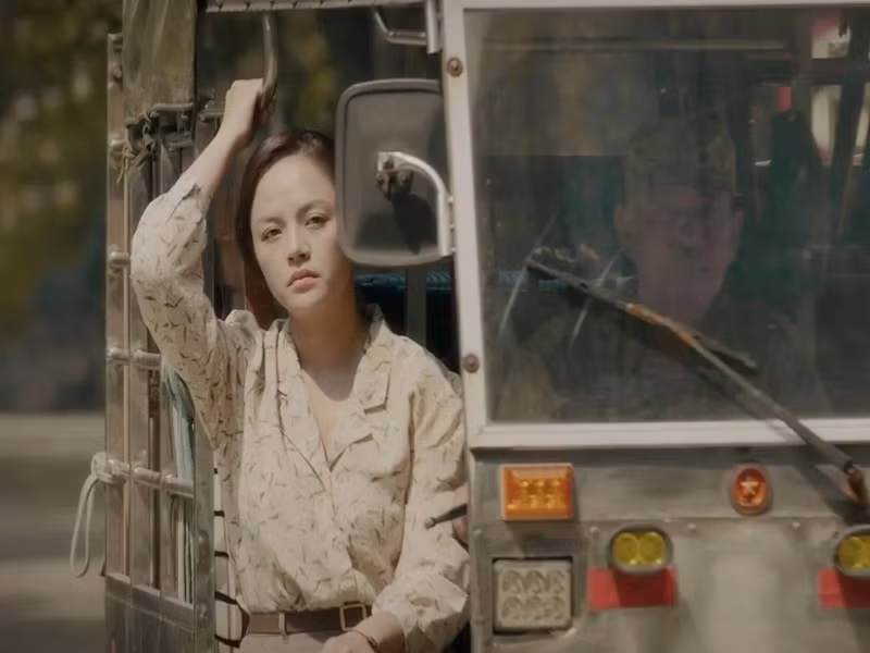 Mới đây, Thu Quỳnh khoe đóng phim truyền hình Cha tôi, người ở lại. Ảnh: VTV.