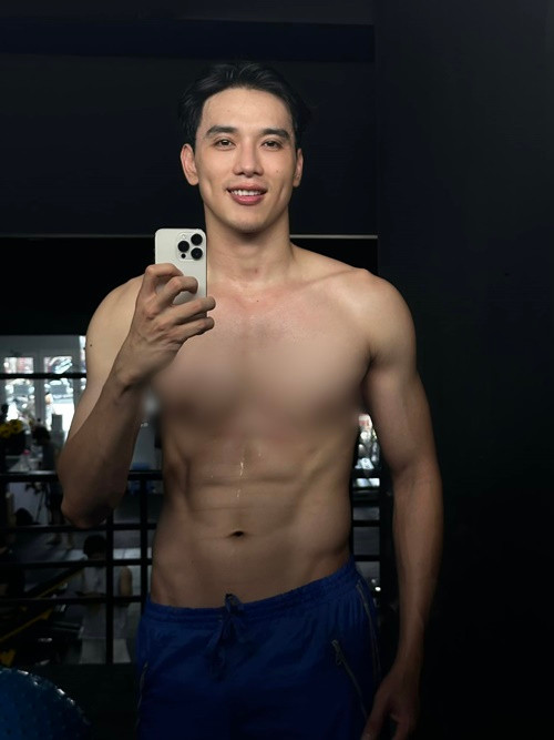 Hiện tại, Á vương tại cuộc thi Nam vương toàn cầu 2015 đã lấy lại được body 6 múi. Ảnh: FB Thuận Nguyễn.