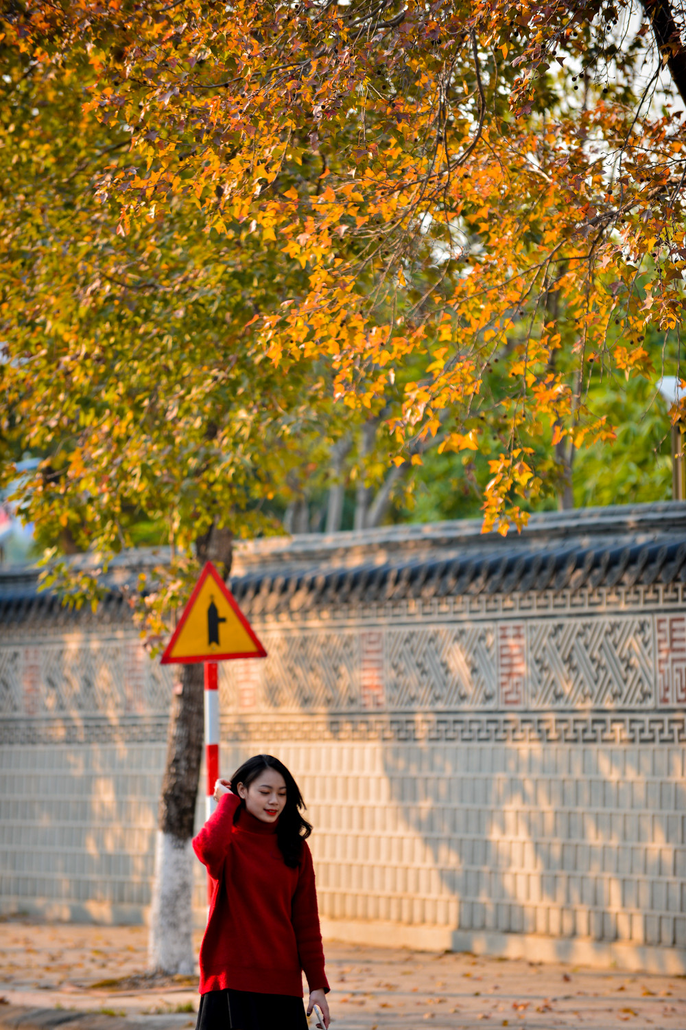 Hình ảnh phong đỏ lá, bức tường kiến trúc hoàng gia Hàn Quốc khiến người xem có cảm giác như đang ở xứ sở Kim Chi.