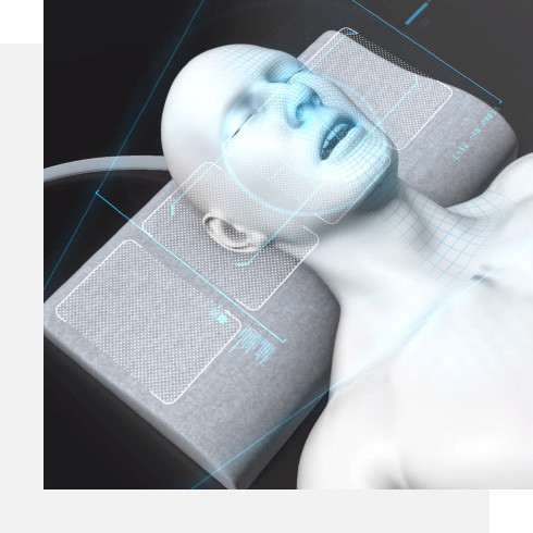 Về phần chiếc hộp, nó là một thiết bị có chức năng nghe tiếng ngáy và sử dụng thuật toán để điều chỉnh các túi khí bên trong chiếc gối. Nó dùng microphone để nghe tiếng ngáy và hình thái tiếng ngáy, sau đó phân tích và đưa ra quyết định sẽ bơm túi khí nào. Những chiếc túi sẽ được làm phồng lên hay xẹp xuống từ từ để chuyển tư thế đầu của người năm một cách nhẹ nhàng và tự nhiên.