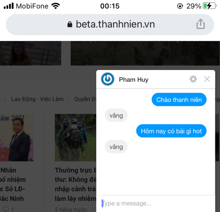 Ngoài ra, trợ lý ảo AI cũng có thể tương tác tốt bằng việc "chat" khi độc giả đang ở không gian không tiện giao tiếp giọng nói.