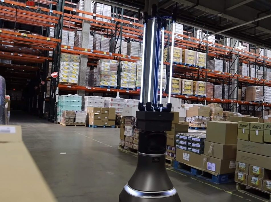 Chỉ một robot đã có thể đảm nhận khu vực với diện tích lên tới 372 mét vuông của nhà kho trong vòng 30 phút, tạo ra đủ lượng ánh sáng cần thiết để tiêu dệt khoảng 90% các “hạt” virus và vi khuẩn trôi nổi trong không gian cũng như bám trên các bề mặt.