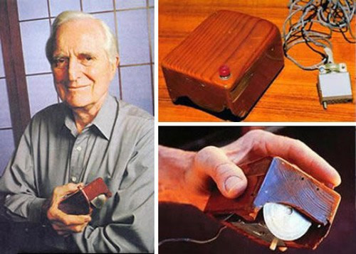 Hy vọng tìm ra một cách thức "giao tiếp" với máy tính thật thuận tiện, tiến sĩ Doug Engelbart đã phát minh ra con chuột máy tính đầu tiên trong lịch sử loài người. Nó có hình dạng của một miếng gỗ vuông với duy nhất một nút bấm và hai bánh xe kim loại được bố trí vuông góc với nhau.