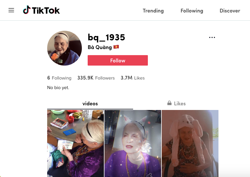 Thời gian qua cộng đồng chơi TikTok được phen náo loạn bởi sự xuất hiện của nhân vật đặc biệt năm nay đã ngoài... 86 tuổi.