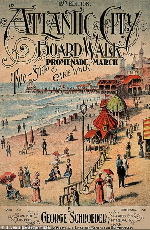 Bãi biển ở New Jersey khá nhộn nhịp vào năm 1900.