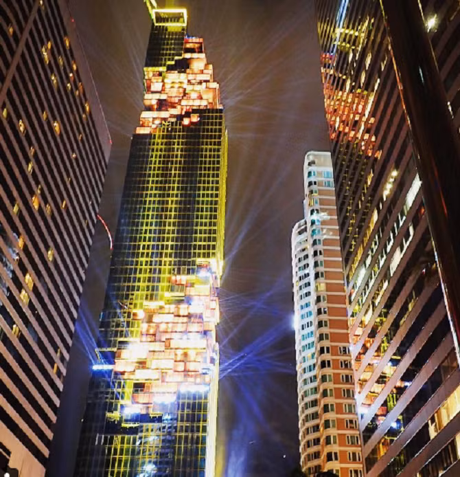 Tòa nhà chọc trời vừa được hoàn thiện hôm 29/8 và trở thành công trình cao nhất Thái Lan. Ảnh: Instagram.