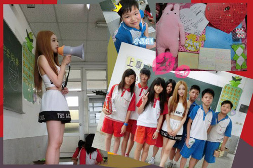 Viki Chen coi các học sinh như những người bạn của mình. Hiện tại cô giáo trẻ kiêm người mẫu còn lưu giữ rất hình hình ảnh trong những buổi sinh hoạt gần gũi với học sinh, nơi cô trò được thoải mái nhất.