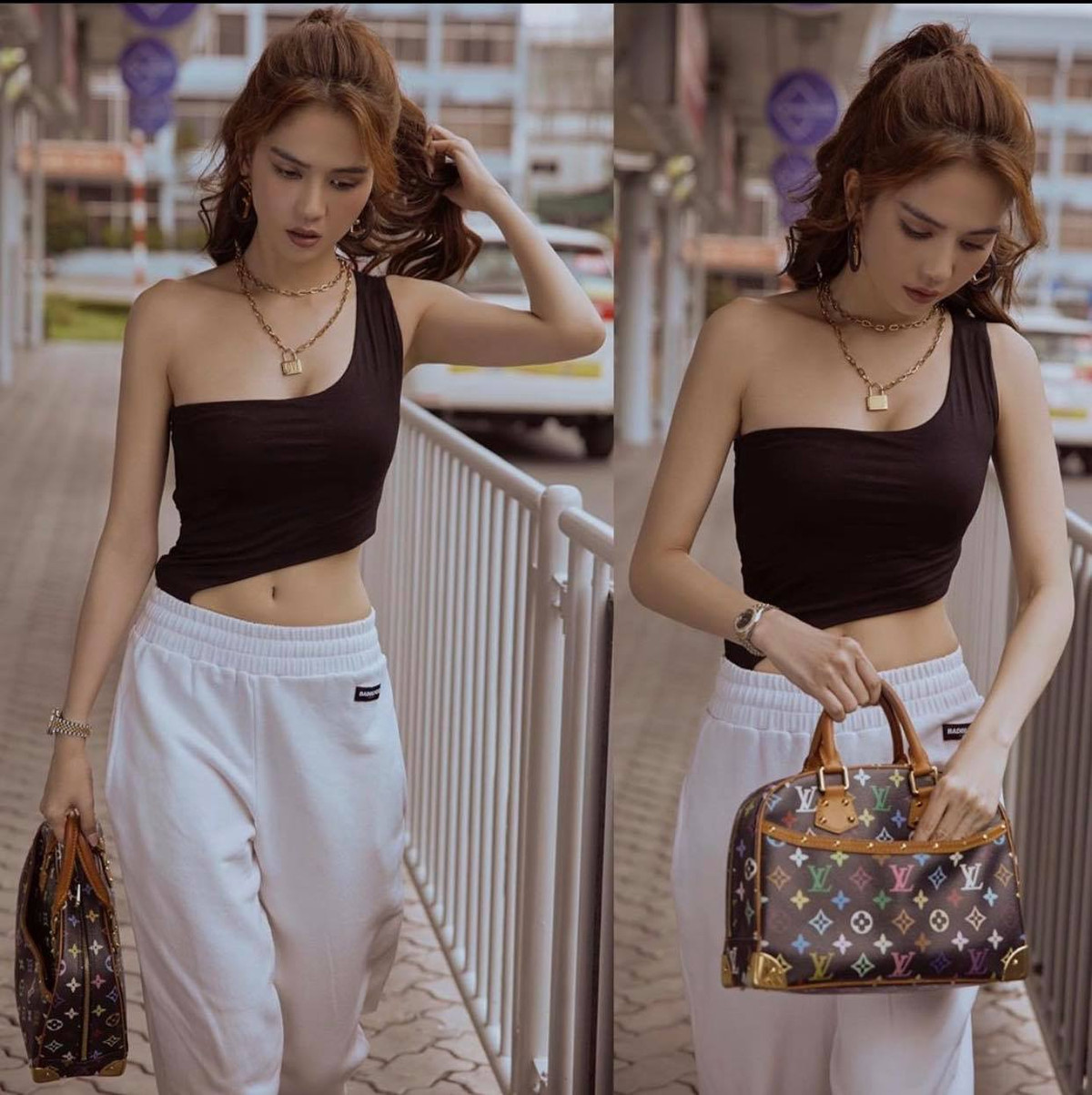 Bắp tay thon gọn cùng cách mix đồ thời thượng khiến dân tình xuýt xoa ghen tị.