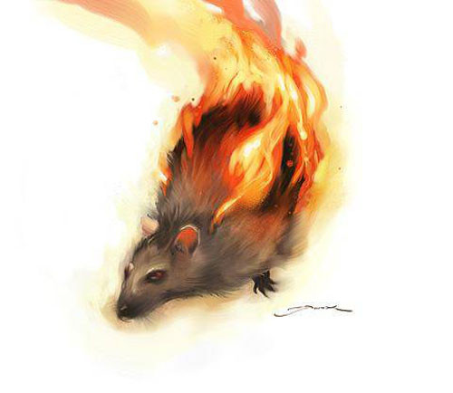 Từ thời cổ đại, người ta đã biết sử dụng “chuột lửa” để tấn công địch. Người ta ngấm ngầm thả những con chuột đã được nhỏ một vài giọt các chất dễ cháy như dầu chẳng hạn, vào doanh trại địch. Sớm hay muộn những con chuột này sẽ đi qua gần lửa và chất dễ cháy bắt lửa khiến nó bốc cháy. Hoảng loạn sẽ khiến nó chạy lung tung để làm mồi lửa thiêu cháy doanh trại bằng vải của địch.