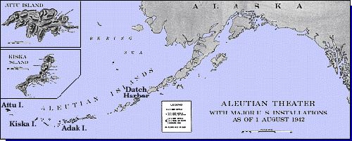 Trong Thế chiến II, Nhật Bản đã từng chiếm được đất đai của Mỹ. Trong trận chiến quần đảo Aleutian, Nhật đã cố gắng để chiếm các đảo thuộc sở hữu của Mỹ ở Alaska. Đây là một cú sốc lớn đối với quân đội Mỹ và họ đã phải phí nhiều tiền bạc cũng như nhiều binh sĩ mới có thể chiếm lại các đảo.