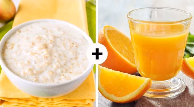 Bột yến mạch sử dụng cùng nước cam sẽ là nguồn cung cấp phenol dồi dào. Chất này giúp cải thiện hệ thống tiêu hóa và thải độc tố trong cơ thể rất tốt.