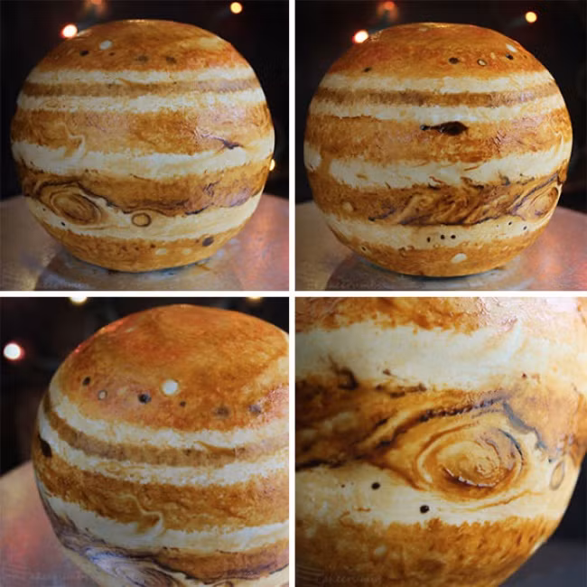 Bánh hình quả địa cầu.