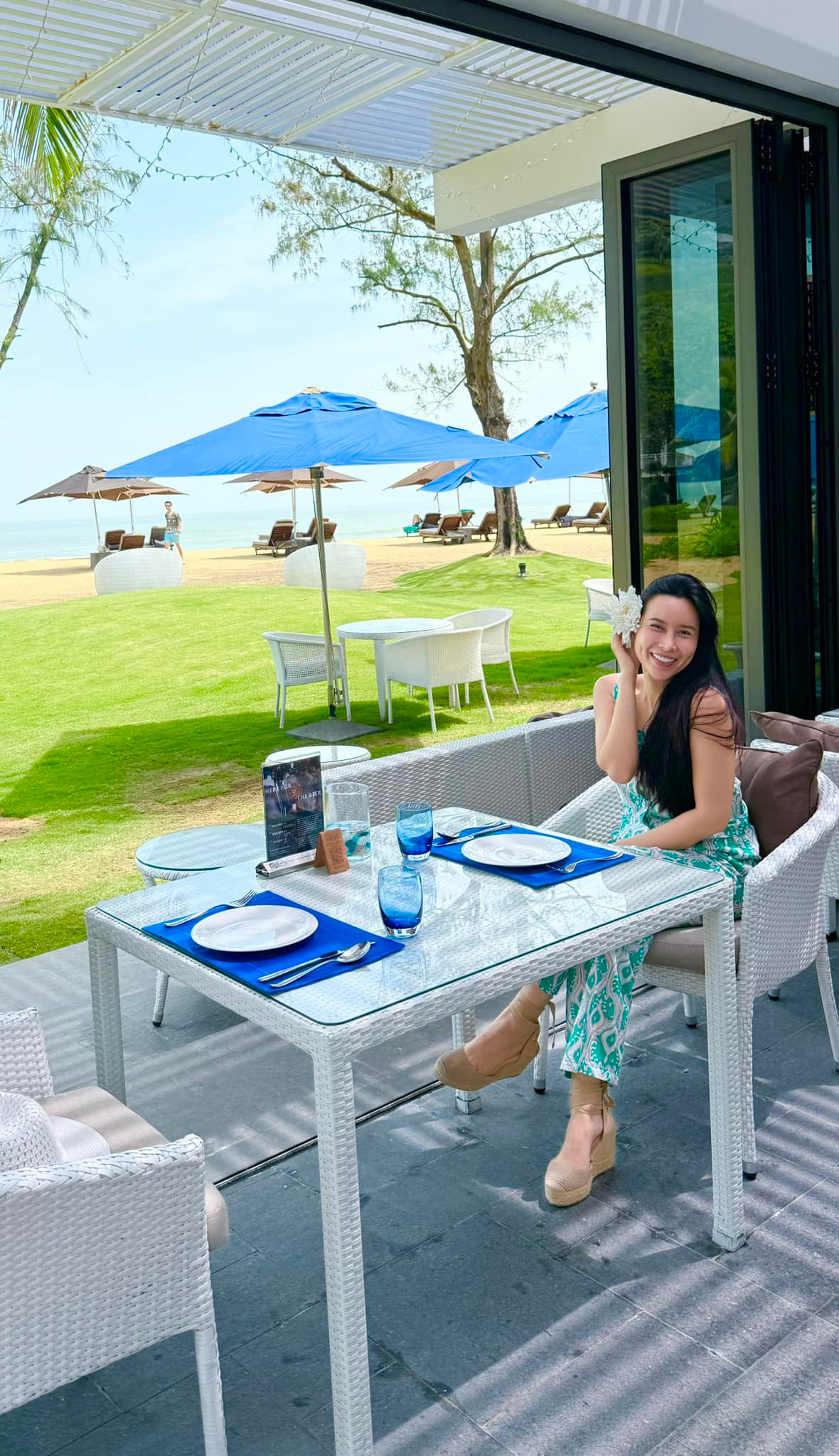 Lưu Hương Giang nghỉ dưỡng ở Huế. Ảnh: FB Lưu Hương Giang