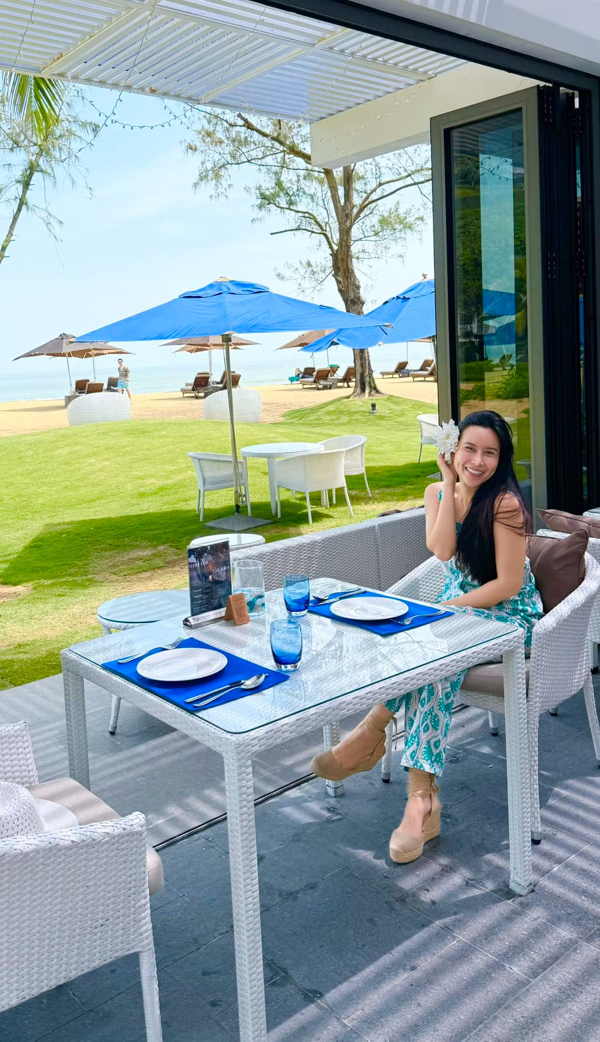 Lưu Hương Giang nghỉ dưỡng ở Huế. Ảnh: FB Lưu Hương Giang