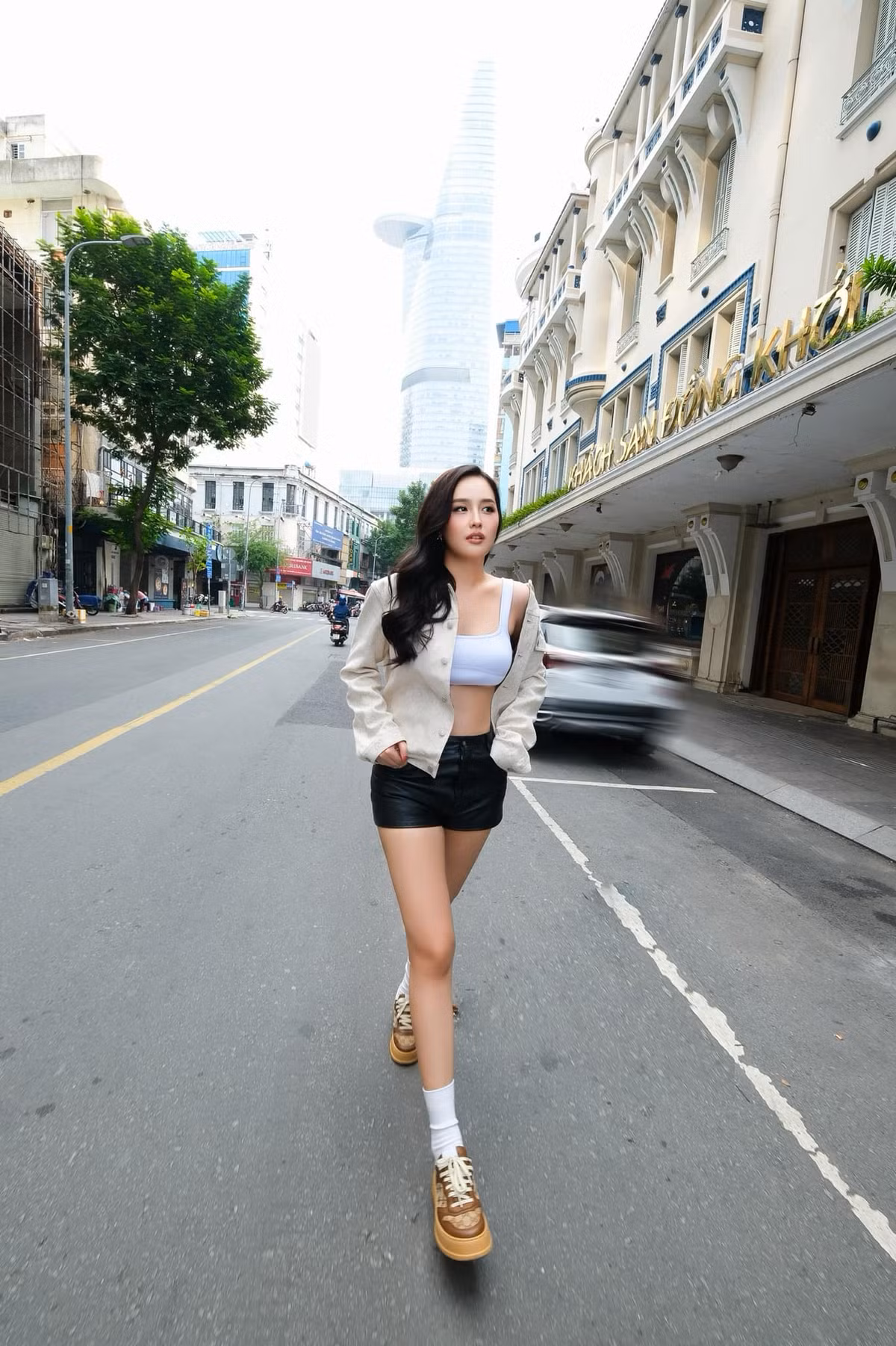 Mai Phương Thuý cũng là hoa hậu có đôi chân dài 1m18. Ảnh: FB Mai Phuong Thuy