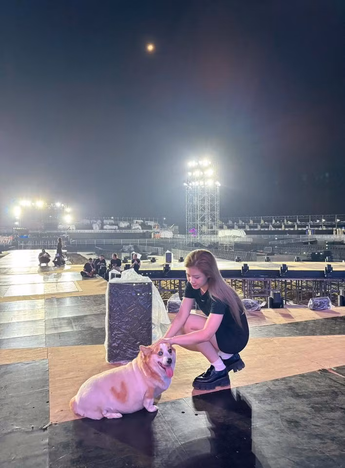 Ca sĩ Dương Hoàng Yến chia sẻ: "1h sáng tôi vẫn đang miệt mài chạy sân khấu concert". Ảnh: FB Dương Hoàng Yến