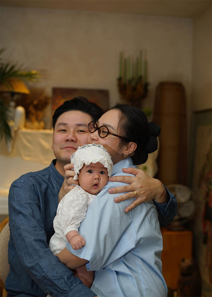 Gia đình nhỏ hạnh phúc của Thiện Thanh, con gái của ca sĩ Thanh Lam và nhạc sĩ Quốc Trung. (Ảnh: FB Thiện Thanh)